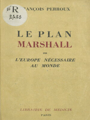 cover image of Le plan Marshall ou l'Europe nécessaire au monde